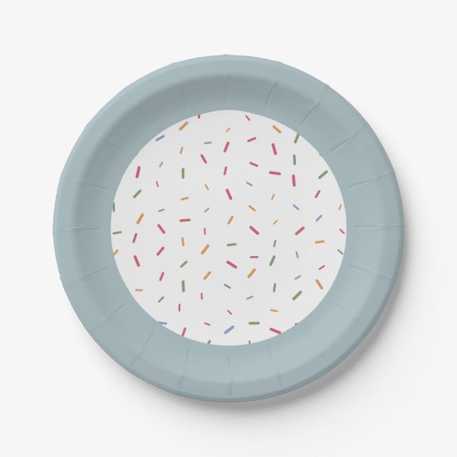 Colourful Sprinkles Baby Sprinkle Baby Shower Pape Paper Plate (Front)