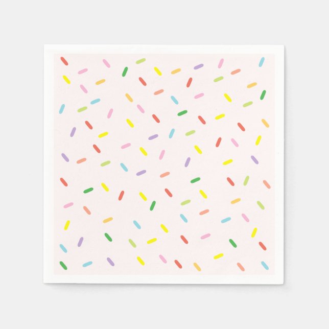 Colourful Sprinkles Paper Napkins (Front)