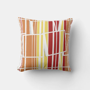 Colourful Square Box pattern stripes Pillow