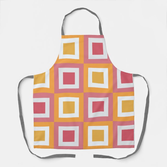Colourful Square Geometric  Apron (Front)