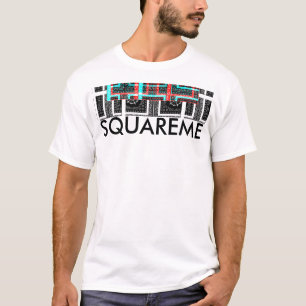 Colourful Square Maze Geometrical Chequered Patter T-Shirt