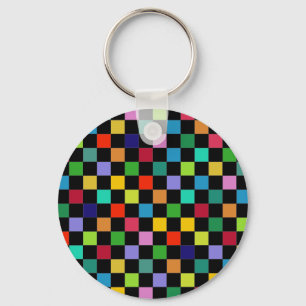 colourful square pattern keychain