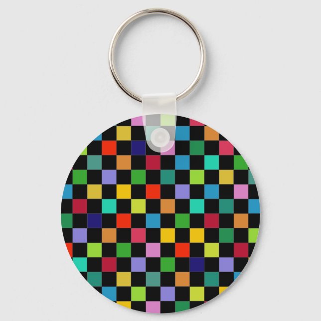 colourful square pattern keychain (Front)