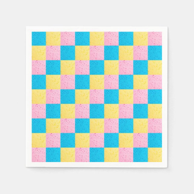 Colourful square pattern napkin (Front)