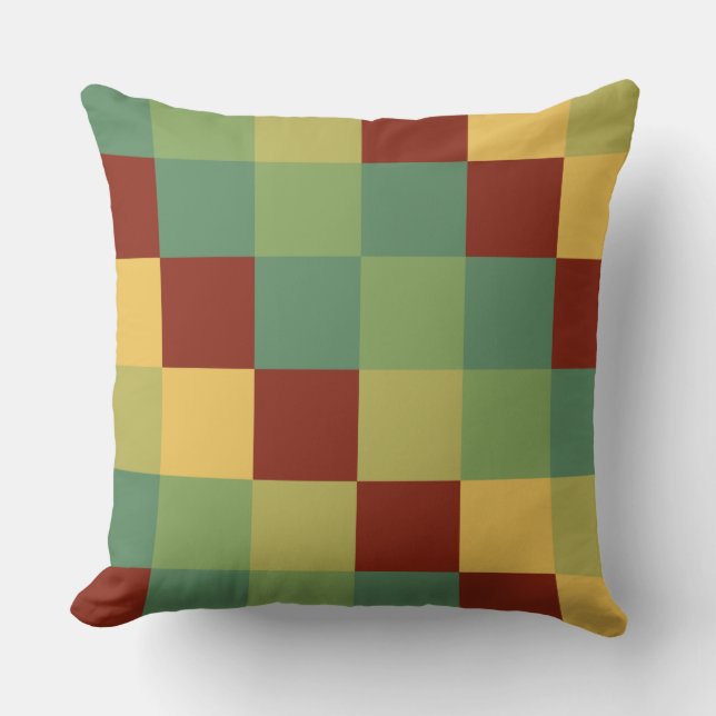 Colourful Squares 016 Throw Pillow (Front)