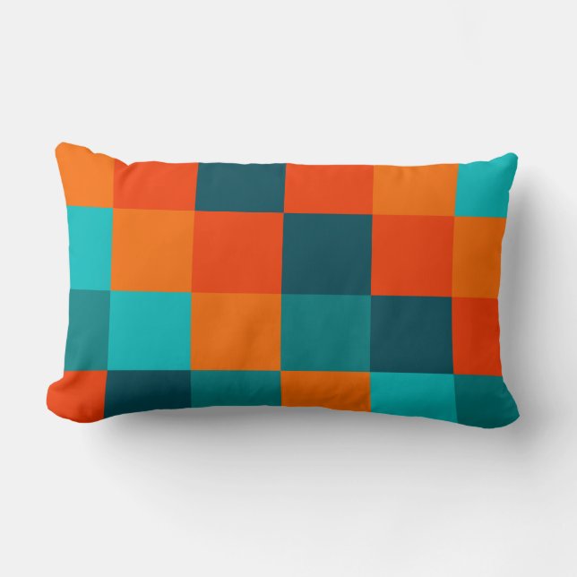 Colourful Squares 01 Lumbar Pillow (Front)