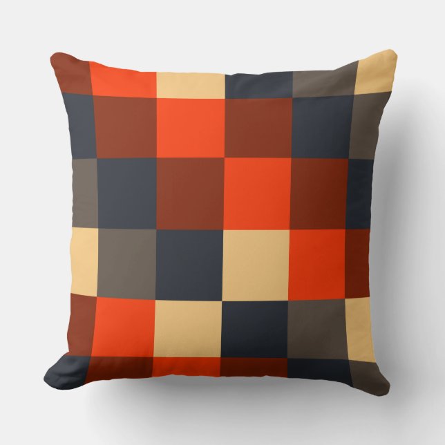 Colourful Squares 02 Throw Pillow (Front)