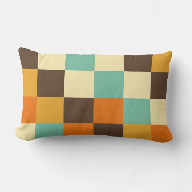 Colourful Squares 05 Lumbar Pillow (Front)