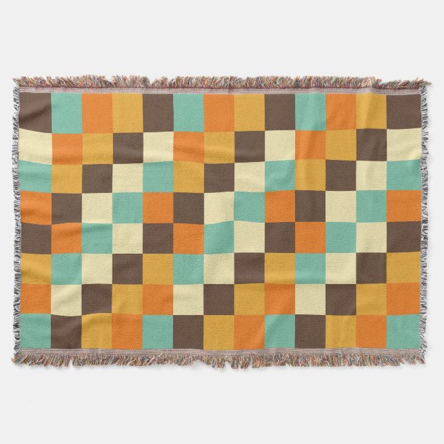 Colourful Squares 05 Throw Blanket (Front)