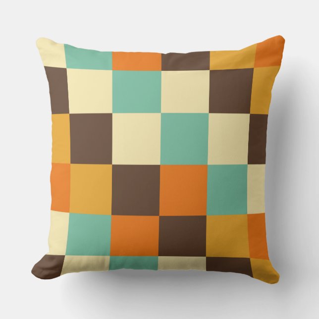 Colourful Squares 05 Throw Pillow (Front)