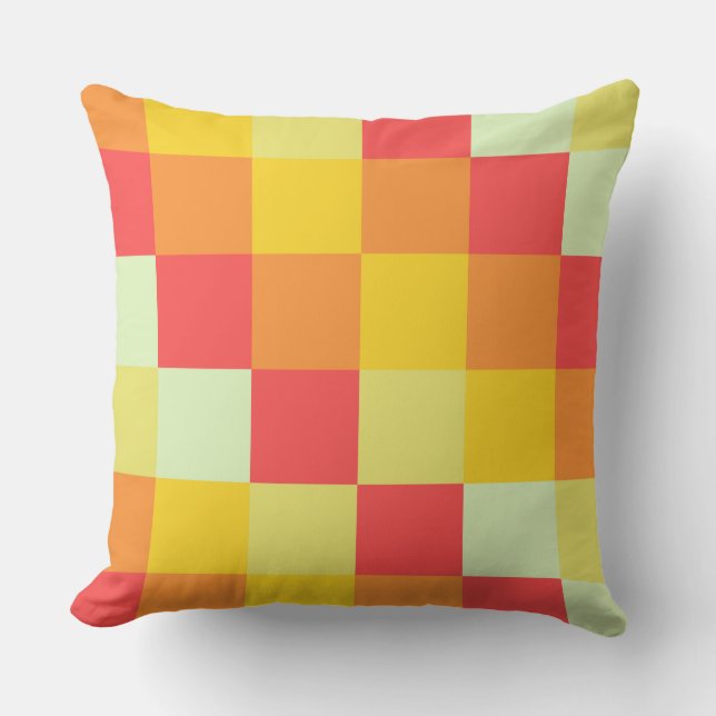 Colourful Squares 07 Throw Pillow (Front)