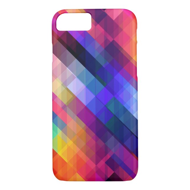 Colourful Squares Geometric Abstract Pattern Case-Mate iPhone Case (Back)