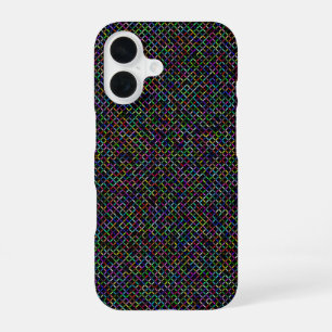colourful squares geometric unique vibrant pattern iPhone 16 case