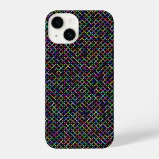 colourful squares geometric unique vibrant pattern iPhone 14 case