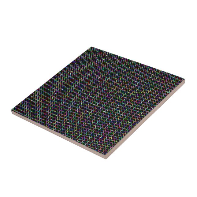 colourful squares geometric unique vibrant pattern tile (Side)