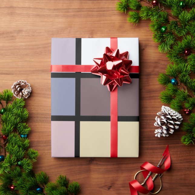 Colourful Squares Geometric  Wrapping Paper (Holiday Gift)