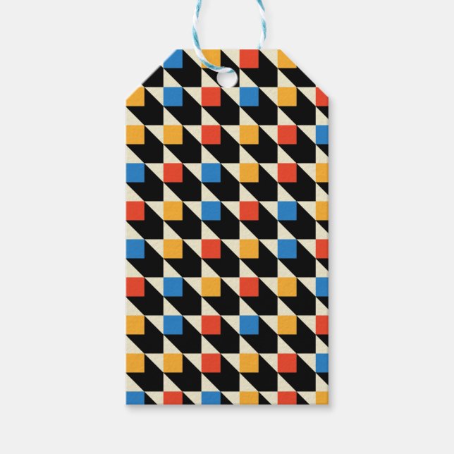 Colourful Squares Gift Tags (Front)