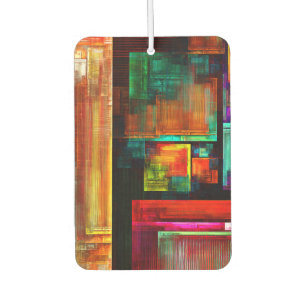 Colourful Squares Modern Abstract Art Pattern #04 Air Freshener