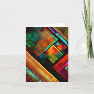 Colourful Squares Modern Abstract Art Pattern #04 Card