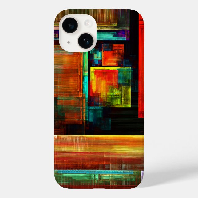 Colourful Squares Modern Abstract Art Pattern #04 Case-Mate iPhone Case (Back)