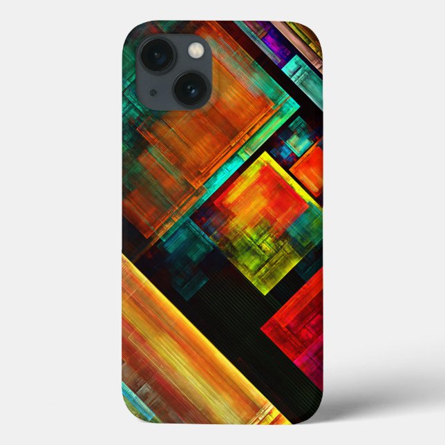 Colourful Squares Modern Abstract Art Pattern #04 Case-Mate iPhone Case (Back)