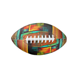 Colourful Squares Modern Abstract Art Pattern #04 Football