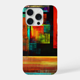 Colourful Squares Modern Abstract Art Pattern #04 iPhone 15 Pro Case