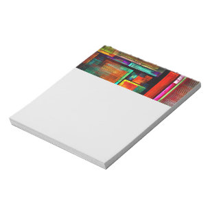 Colourful Squares Modern Abstract Art Pattern #04 Notepad