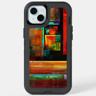 Colourful Squares Modern Abstract Art Pattern #04 iPhone 15 Plus Case