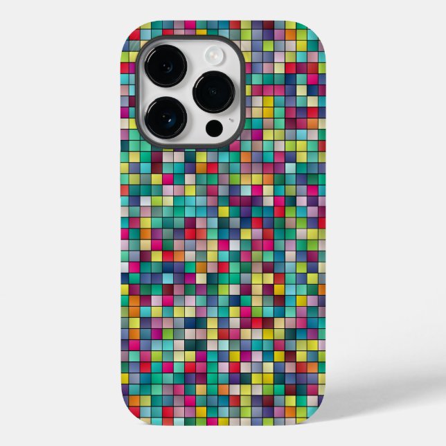Colourful squares mosaic geometric pattern speck i Case-Mate iPhone case (Back)