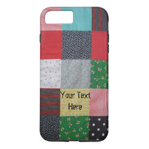 colourful squares of vintage patchwork iPhone 8 plus/7 plus case