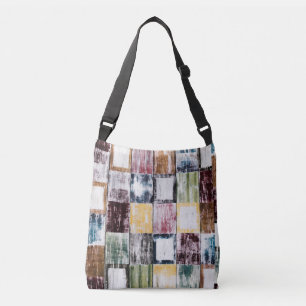 Colourful  squares pattern crossbody bag