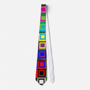 Colourful Squares Patterned Tie