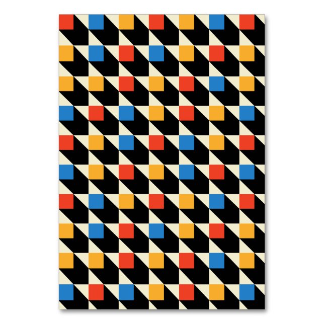 Colourful Squares Table Cards (Front)
