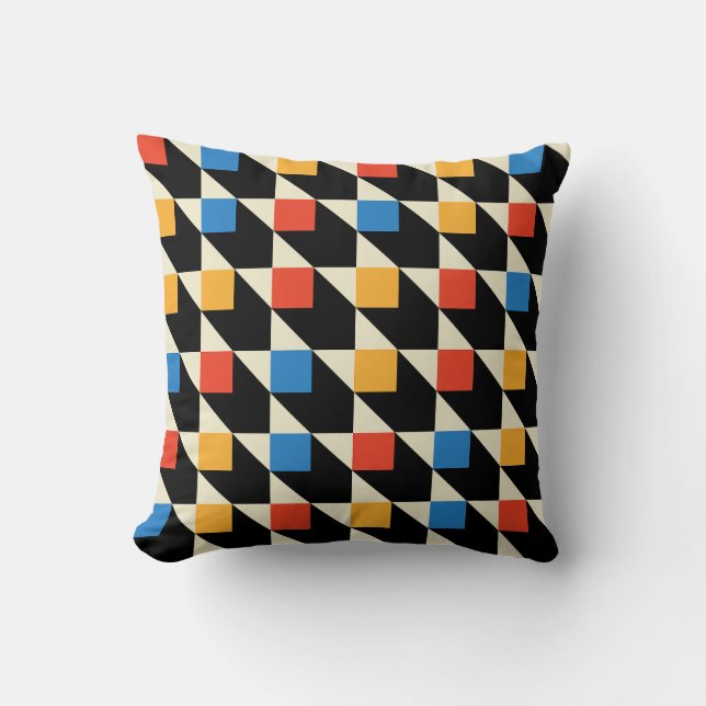 Colourful Squares Throw Pillow (Front)