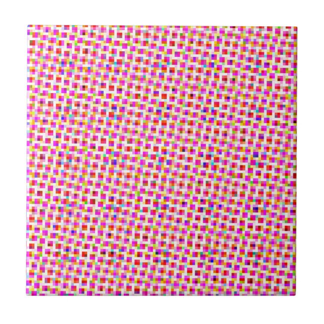 Colourful Squares Tile (Front)