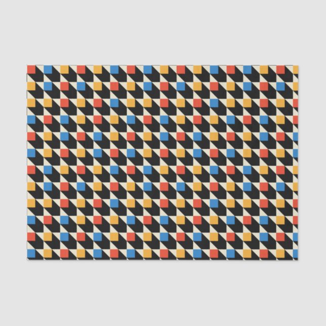 Colourful Squares Tissue Paper (Front)