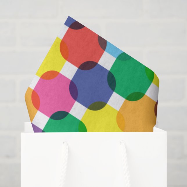 Colourful Squares  Tissue Paper (Gift Bag)