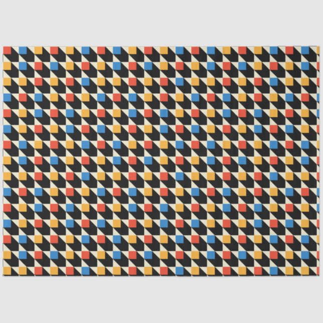 Colourful Squares Tissue Paper (Front)