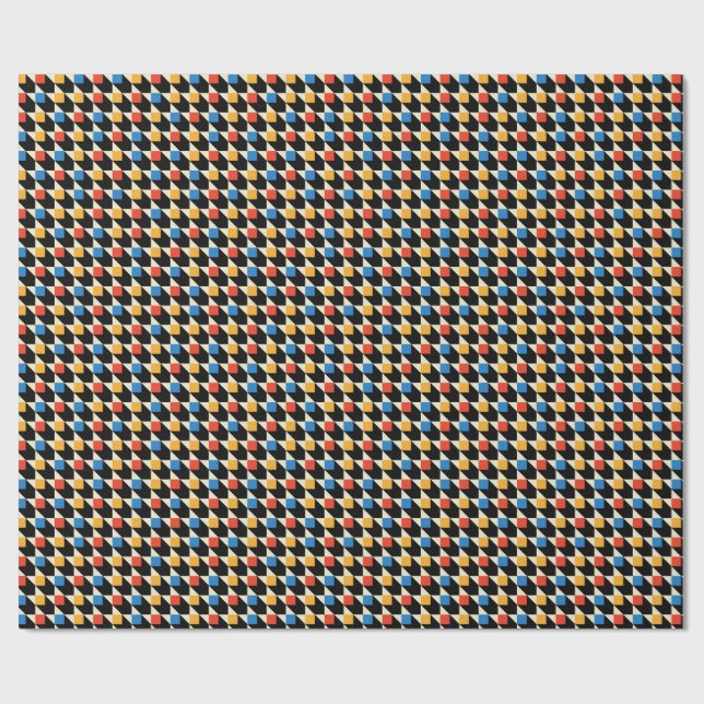Colourful Squares Wrapping Paper (Flat)