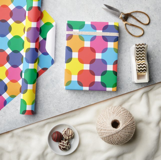 Colourful Squares  Wrapping Paper (Crafts)