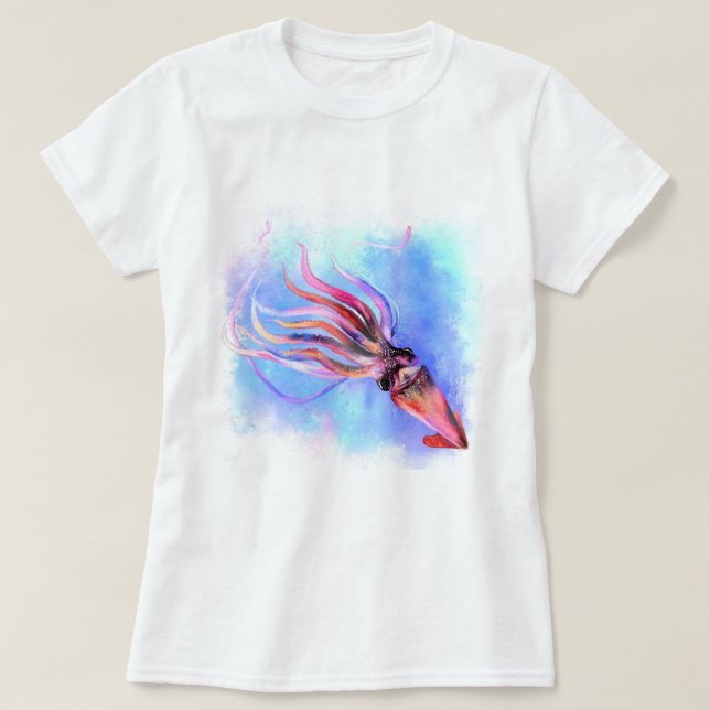 Colourful Squid T-Shirt (Design Front)