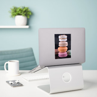 Colourful stack of French Macarons