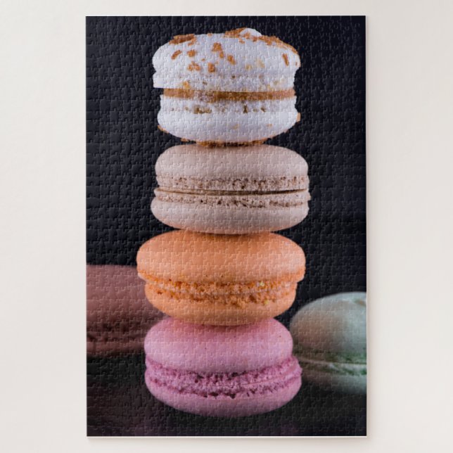 Colourful stack of French Macarons Jigsaw Puzzle (Vertical)