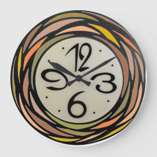 Colourful Stain Glass Pattern - Wall Clock