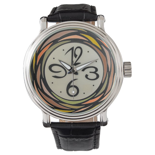 Colourful Stain Glass Pattern Watch (Front)