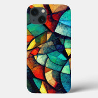 Colourful Stained Glass Abstraction