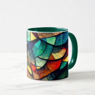 Colourful Stained Glass Abstraction Mug