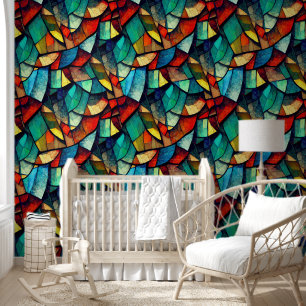 Colourful Stained Glass Abstraction Wallpaper