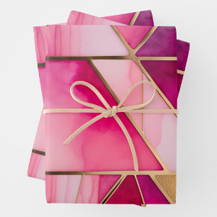 Colourful Stained Glass Art Wrapping Paper Sheets